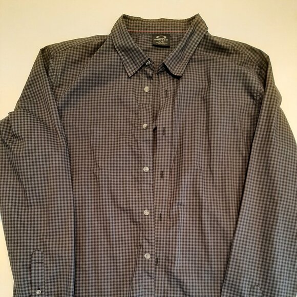 Oakley Shirt - Black and Gray Pattern - Men's Large - Picture 1 of 8
